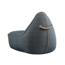 RETROit Canvas Beanbag Chair Stitching Detail Color Petrol - SACKit Australia