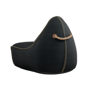 RETROit Canvas Beanbag Chair Detail in Black - SACKit Australia