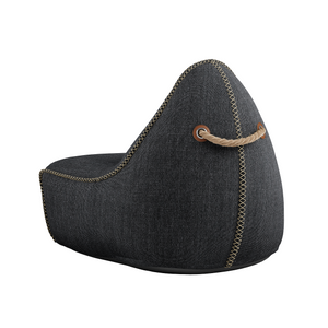 Cobana Outdoor Beanbag Chair Black Rear Detail - SACKit Australia