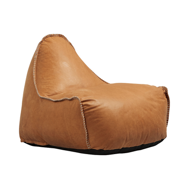RETROit Dunes Leather Bean bag Chair Cognac